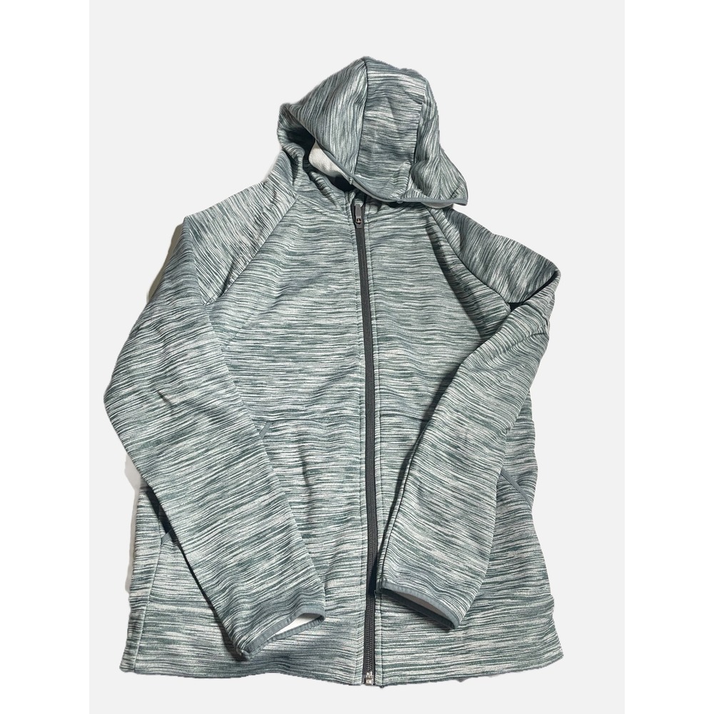Zella Boys Zip-Up Hoodie Kids XL 14/16 Grey Space Dye Fleece Active Sweatshirt - Picture 1 of 4